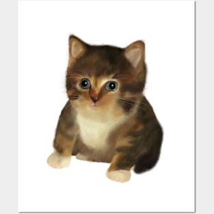 Cute little painted cat Posters and Art